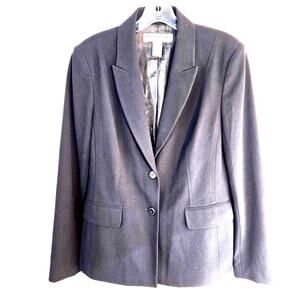 Apostrophe Women's Black Blazer 10 Suit Coat 2 Button Misses Size Medium M Work